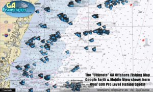NOAA Nautical Fishing Chart with Fishing Spots